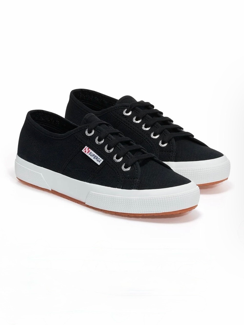 Superga Classic Low-Top Canvas Sneakers in Black Size 8